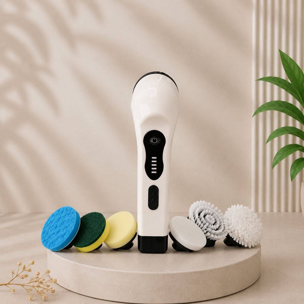 براش شستشو برقی شارژی 25 وات JY-6010 اورجینال | 9 سری کاربردی برای سینک، حمام، ماشین و سطوح مختلف