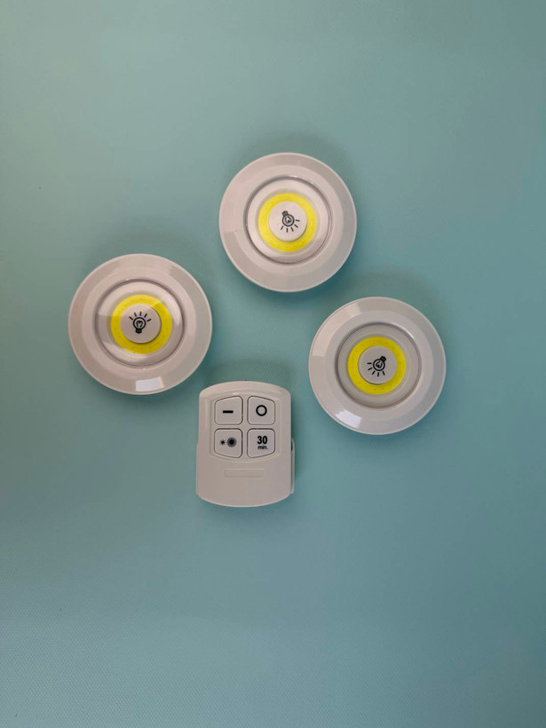 چراغ زیر کابینتی ریموت دار اورجینال 3in1 بسته 3 عددی