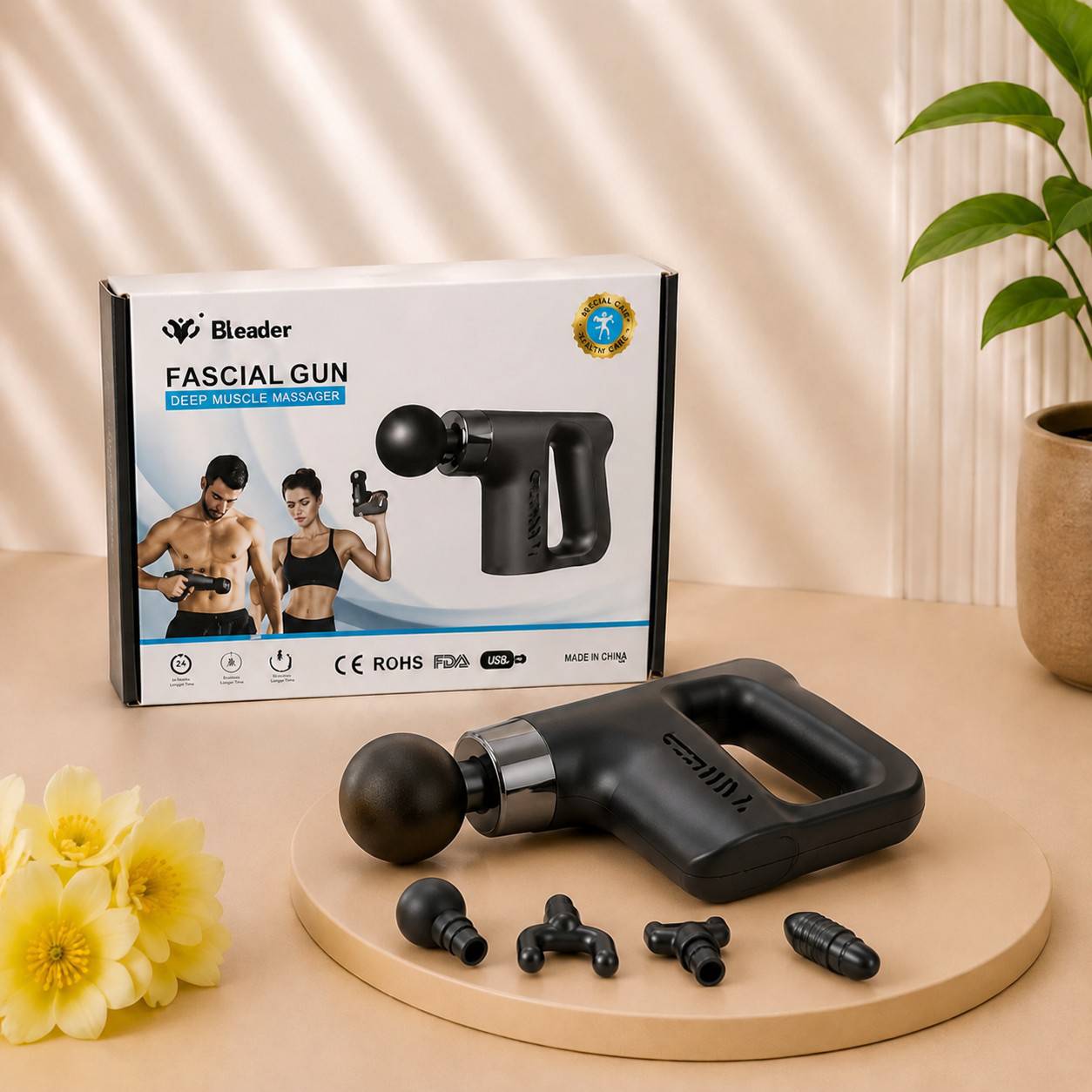 ماساژور تفنگی بلوآیدیا اورجینال BLD-740 | ماساژور ضربه‌ای قوی برای ریکاوری و کاهش درد عضلات